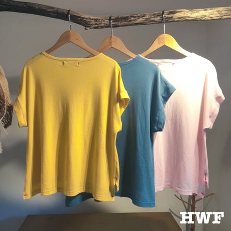cotton鹿子ニットノースリーブクルー (mimosa)(blue green)(powder pink)