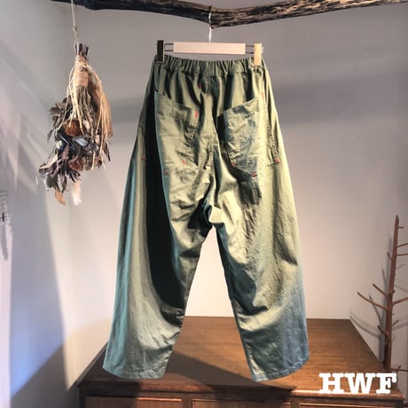 cottonポプリンタックパンツ (right khaki)