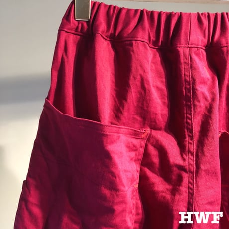 cottonストレッチツイル6ポケットパンツ (burgundy)