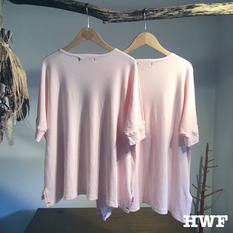 cotton鹿子ニットクルー (mimosa)(blue green)(powder pink)