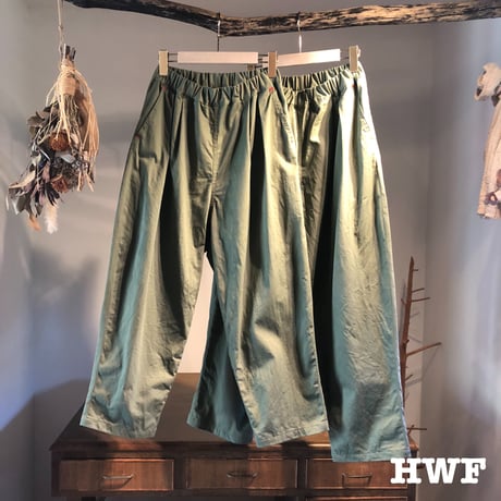 cottonポプリンタックパンツ (right khaki)