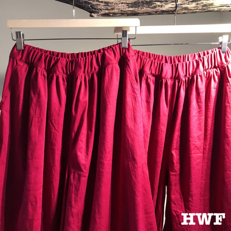cottonストレッチツイルバルーンパンツ (burgundy)