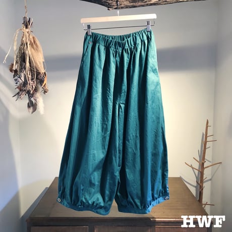 cottonストレッチツイルバルーンパンツ (green)