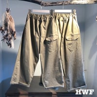 cottonストレッチチノクロスワイドパンツ (tan)