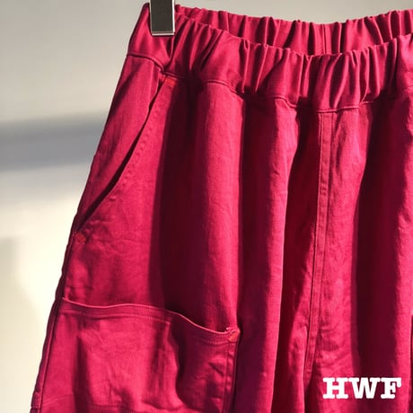 cottonストレッチツイル6ポケットパンツ (burgundy)