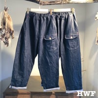 12ozストレッチデニム5ポケットリラックスパンツ (indigo)