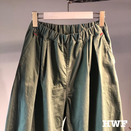 cottonポプリンタックパンツ (right khaki)