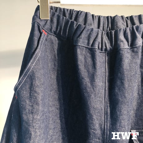 12ozストレッチデニム5ポケットリラックスパンツ (indigo)