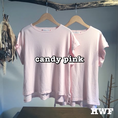 cotton鹿子ニットノースリーブクルー (mimosa)(blue green)(powder pink)