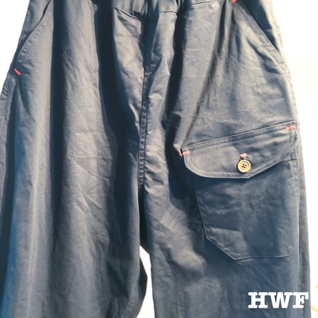 cottonストレッチチノクロスリラックスパンツ (black)