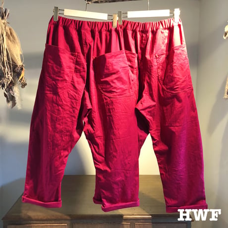 cottonストレッチツイル6ポケットパンツ (burgundy)