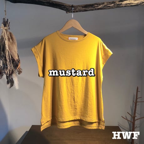 ライトウエイトcotton度詰天竺ニットノースリーブクルー (milk) (black) (smoky pink) (mustard) (denim)