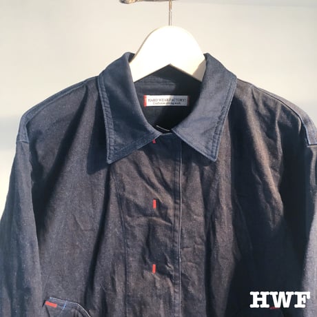ストレッチ藍染denimジャケット (indigo)