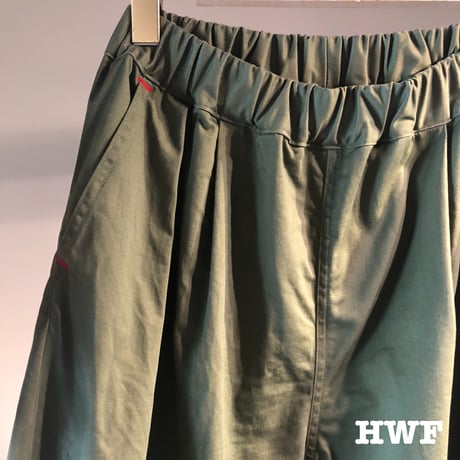 cottonポプリンタックパンツ (right khaki)