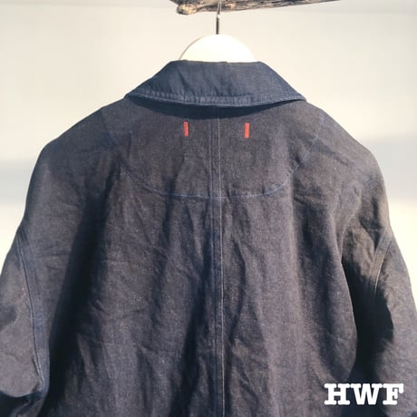 ストレッチ藍染denimジャケット (indigo)