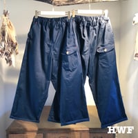 cottonストレッチチノクロスワイドパンツ (navy)