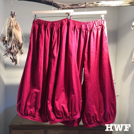 cottonストレッチツイルバルーンパンツ (burgundy)