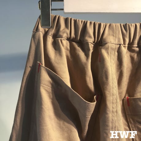 cottonソフトツイルワイドパンツ (nuts)