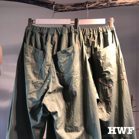 cottonポプリンタックパンツ (right khaki)