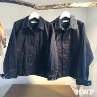 ストレッチ藍染denimジャケット (indigo)