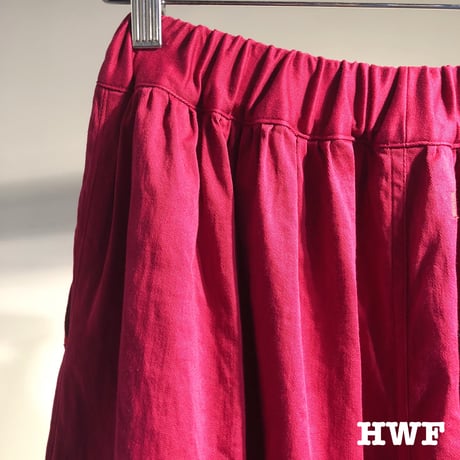 cottonストレッチツイルバルーンパンツ (burgundy)