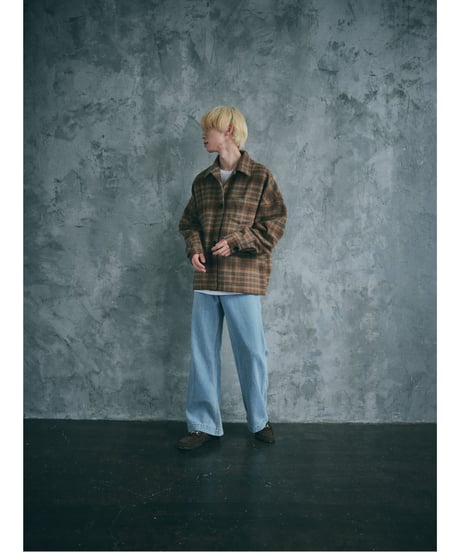 CHECKED JACKET【BROWN】