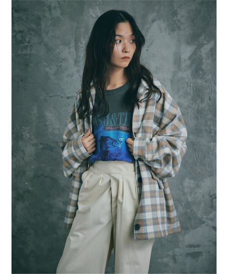 CHECKED JACKET 【WHITE】