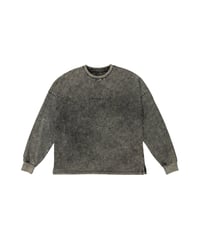 ACID WASH RHINESTONE LONG T-SHIRT【BLACK】