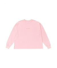 ACID WASH RHINESTONE LONG T-SHIRT【PINK】