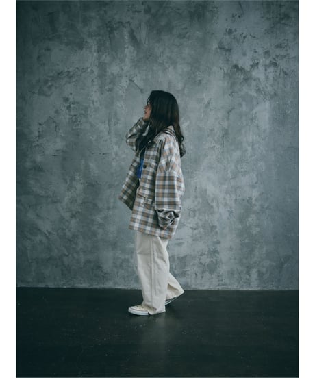 CHECKED JACKET 【WHITE】