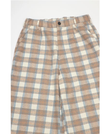 CHECKED PANTS【WHITE】