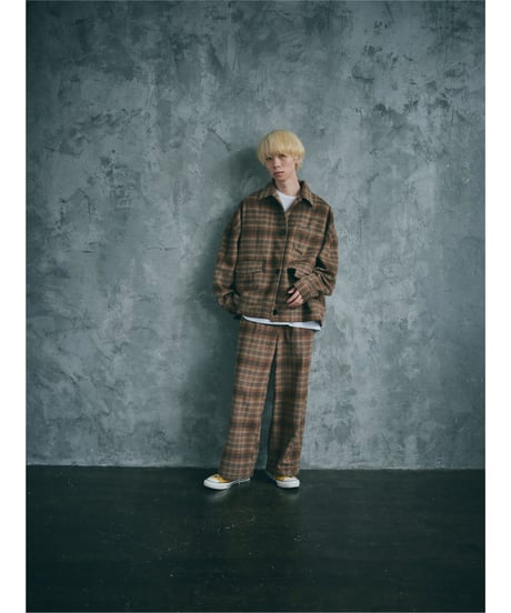 CHECKED JACKET【BROWN】
