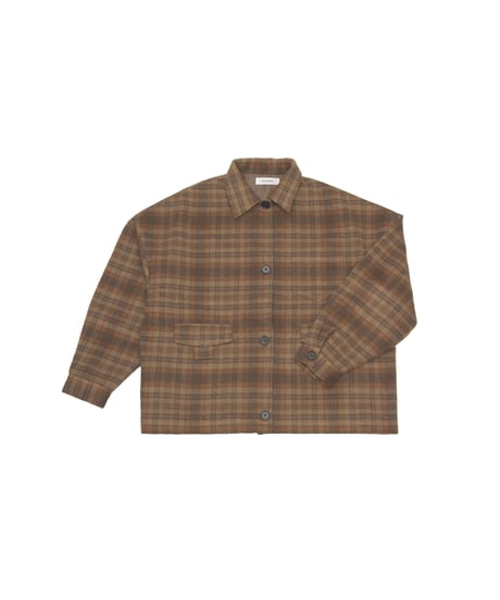 CHECKED JACKET【BROWN】