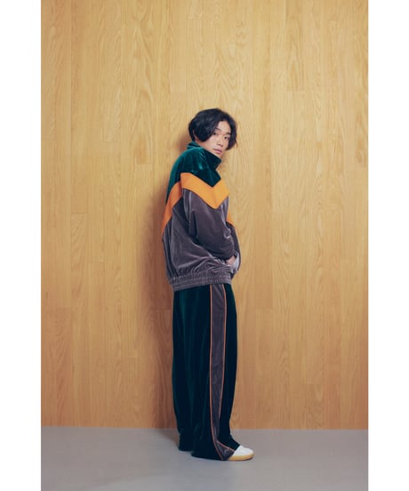 VELOR TWO TONE PANTS【GREEN】