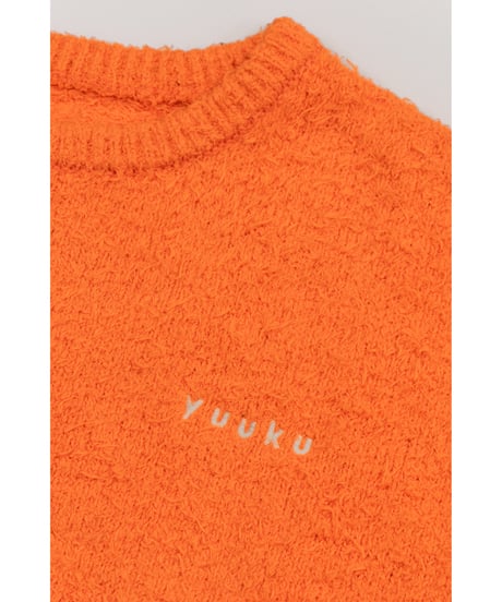 BOUCLE KNIT PULLOVER【ORANGE】