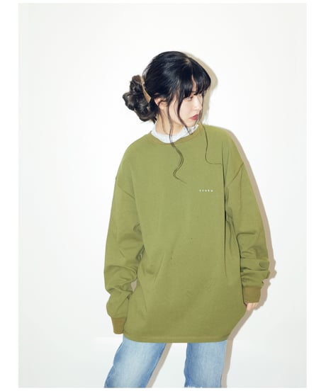ILLUST LONG TEE 【KHAKI】