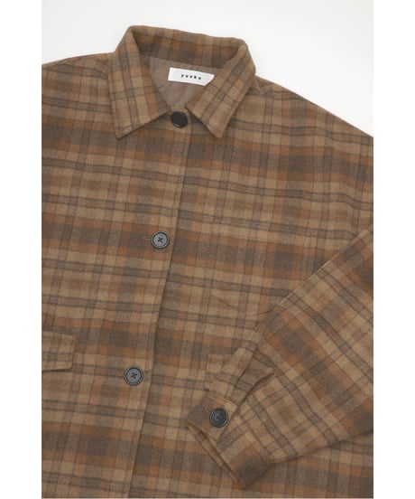 CHECKED JACKET【BROWN】