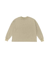 ACID WASH RHINESTONE LONG T-SHIRT【BEIGE】