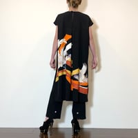 留袖　ロングトップスとパンツのセットアップ