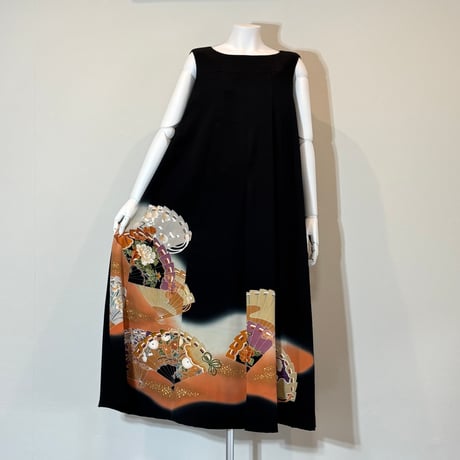 着物リメイクワンピース3718 着物リメイク 桜色のワンピース ゆったり目 L〜 フリーサイズ | iichi
