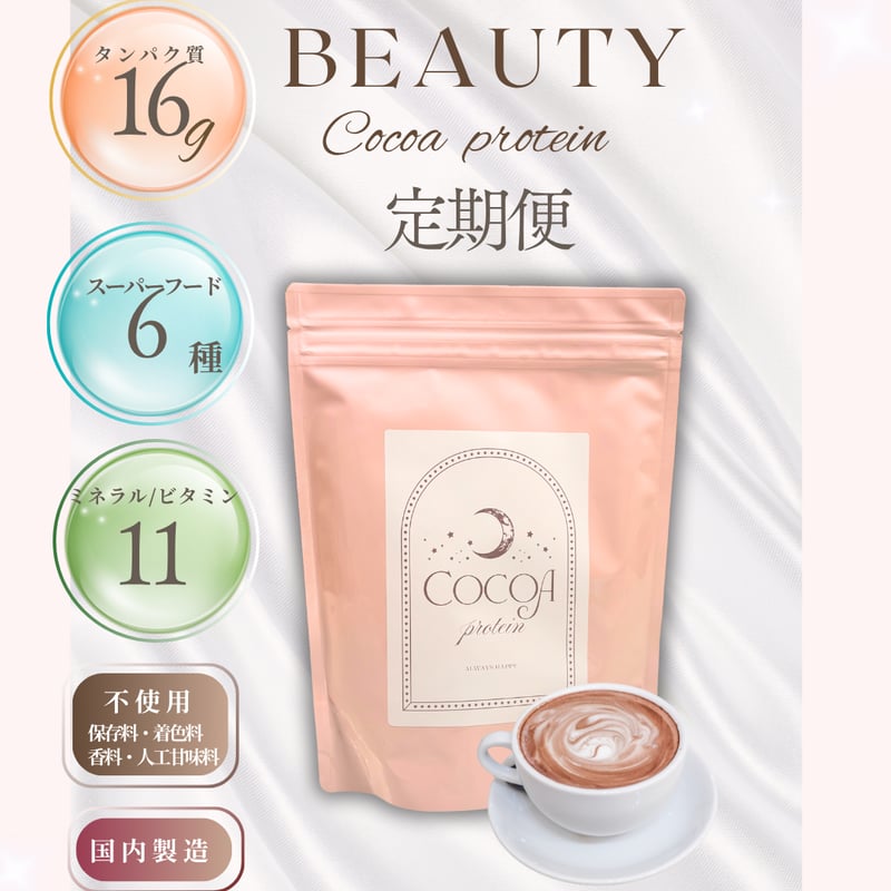 月1定期便】ボタニカルココアプロテイン300g×2袋定期便（送料無料
