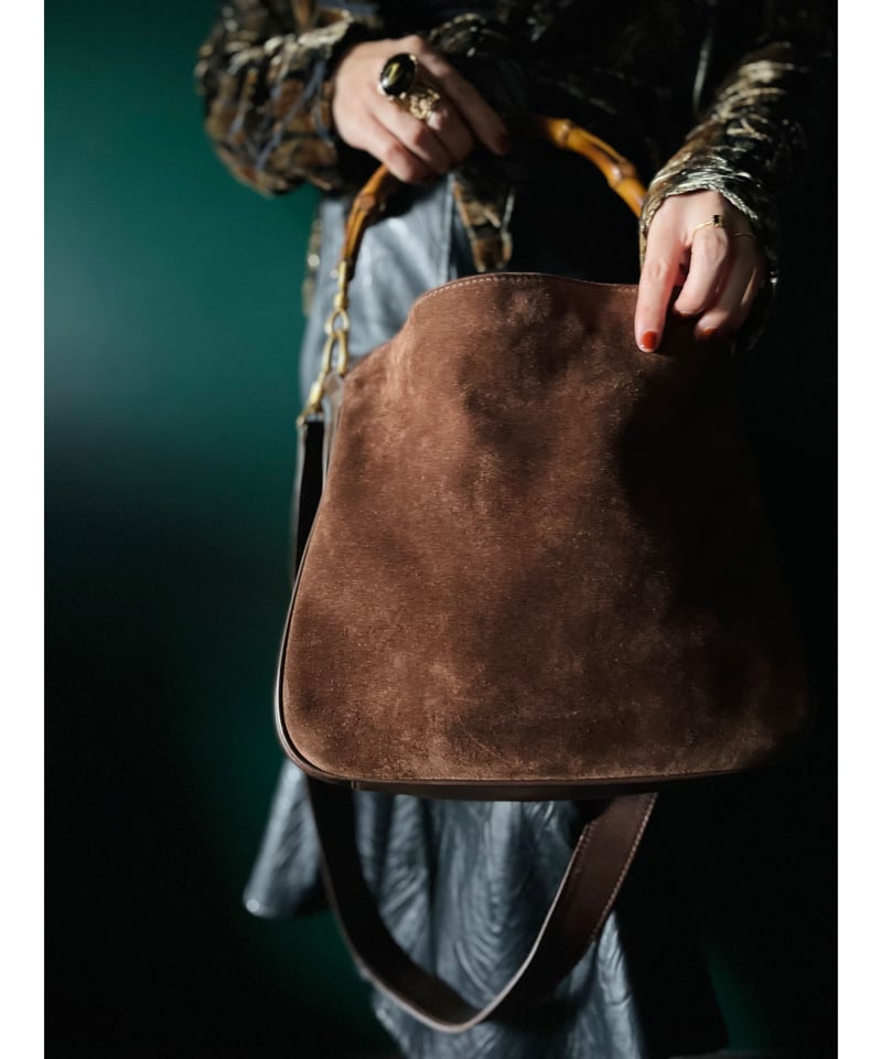 GUCCI スエード　バンブーバッグ GUCCI