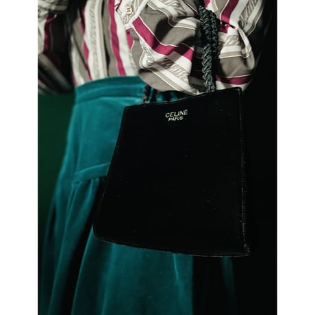" CELINE " Velvet mini handbag