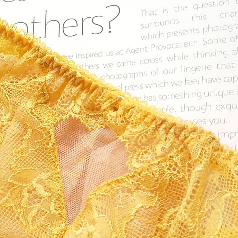 LA VIE A DEUX ラヴィアドゥ ファインレース ショーツ（イエロー）6248