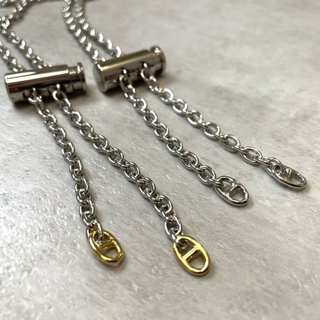 Full Metal Stopper Chain Necklace