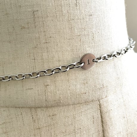 Full Metal Stopper Chain Necklace