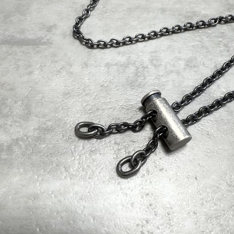 Aged Full Metal Stopper Chain Necklace