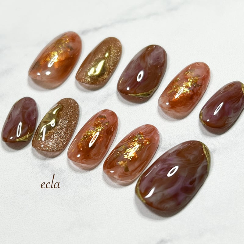 マグネットネイル ゴールドライン ♡カラー変更0円♡ マグネットネイル