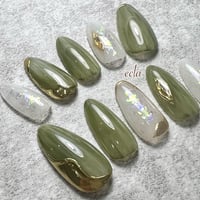 ［110］グリーン/カーキ/ニュアンス/ゴールド/秋色/スモーキーカラー/くすみカラー/オーロラ