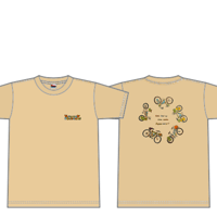 BikePackingイラストTシャツ（カラー：ナチュラル）
